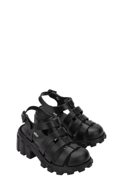 Mini Melissa Kids' Megan Platform Fisherman Sandal In Black