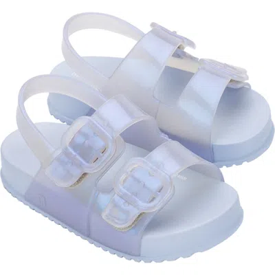 Mini Melissa Kids' Mini Cozy Slingback Sandal In Blue/white