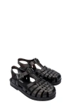 Mini Melissa Interwoven Closed Toe Sandals In Black Glit