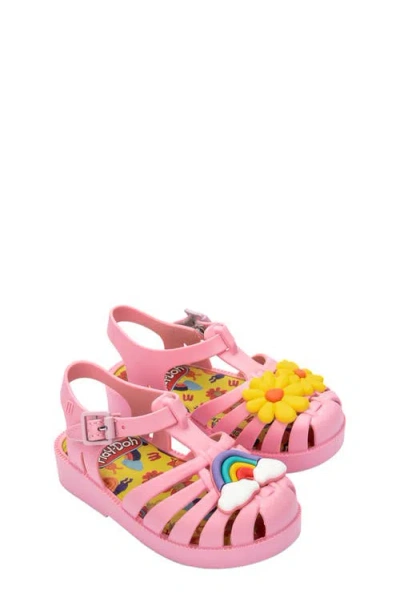 Mini Melissa Kids' Mini Possession Play Jelly Fisherman Sandal In Matte Pink