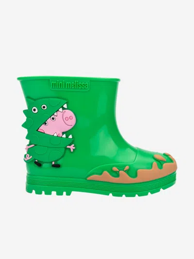 Mini Melissa Kids Peppa Pig Wellies In Green