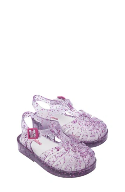 Mini Melissa Kids' Possession Glitter Fisherman Sandal In Purple