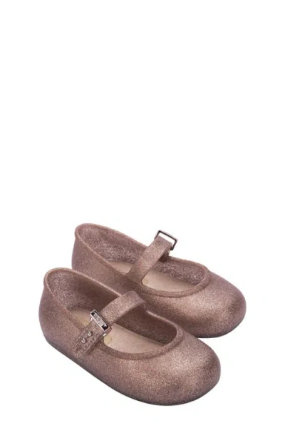 Mini Melissa Kids' Soft Ballerina Baby Mary Jane Flat In Brown