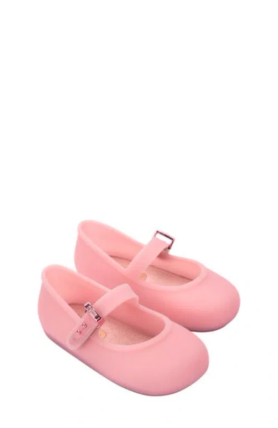Mini Melissa Kids' Soft Ballerina Baby Mary Jane Flat In Pink