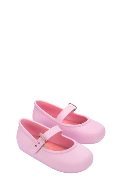 Mini Melissa Kids' Soft Ballerina Baby Mary Jane Flat In Pink