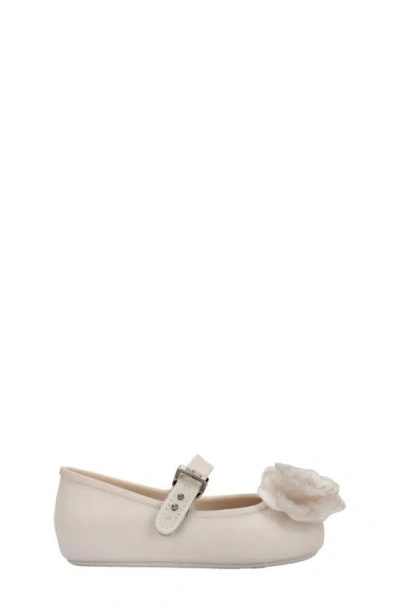 Mini Melissa Babies'  Kids' Soft Ballerina Mary Jane Flat In White