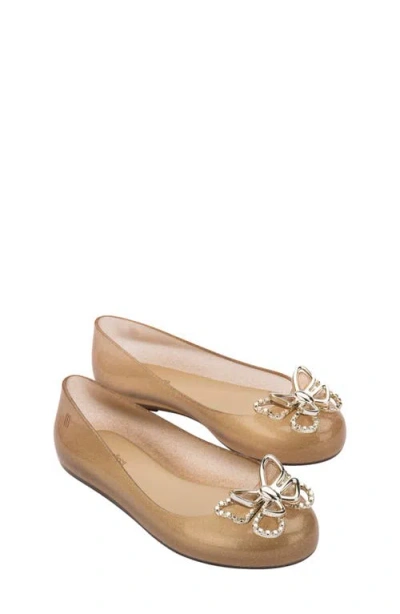 Mini Melissa Melissa Kids' Sweet Love Ballet Flat In Beige