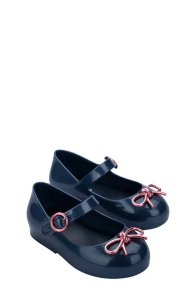 Mini Melissa Kids' Sweet Love Chrome Mary Jane In Blue
