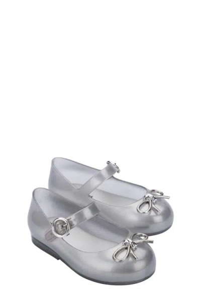 Mini Melissa Kids' Sweet Love Chrome Mary Jane In Silver