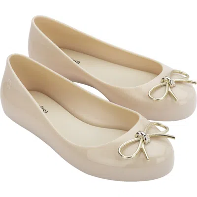 Mini Melissa Kids' Sweet Love Flat In Neutral