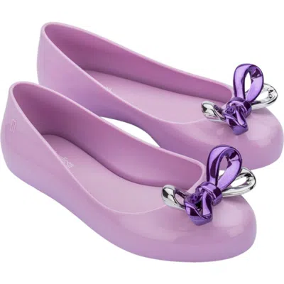 Mini Melissa Kids' Sweet Love Glam Flat In Purple