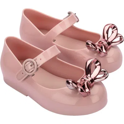 Mini Melissa Kids' Sweet Love Glam Mary Jane Flat In Pink