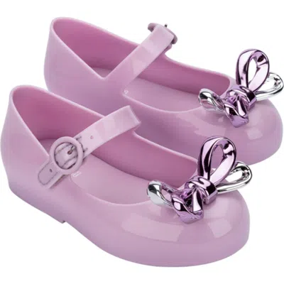 Mini Melissa Kids' Sweet Love Glam Mary Jane Flat In Purple