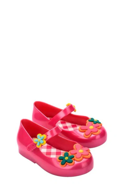 Mini Melissa Kids' Sweet Love Picnic Mary Jane Flat In Pink