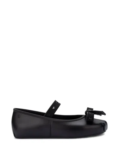 Mini Melissa Babies' Melissa Sophie Bow Strap Ballerinas In Black