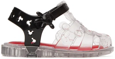 Mini Melissa ベビー｜mickey & Friendsエディション トランスペアレント Magic フラット In Ac975 Black Clear