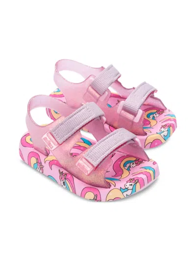 Mini Melissa Mix Baby Sandals In 粉色