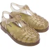 Mini Melissa Possession Fisherman Sandal In Beige Glitter