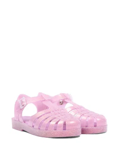Mini Melissa Kids' Possession Glitter-effect Caged Sandals In Multi