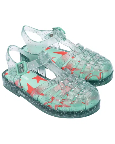 Mini Melissa Possession Shiny Elements Kids Sandal In Green