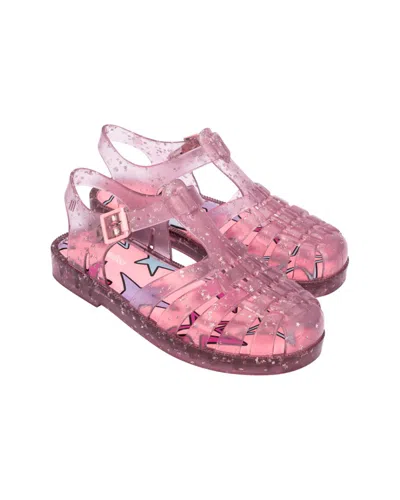Mini Melissa Possession Shiny Elements Kids Sandal In Pink
