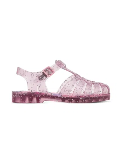 Mini Melissa Babies' Possession Shiny Elements Sandals In Pink