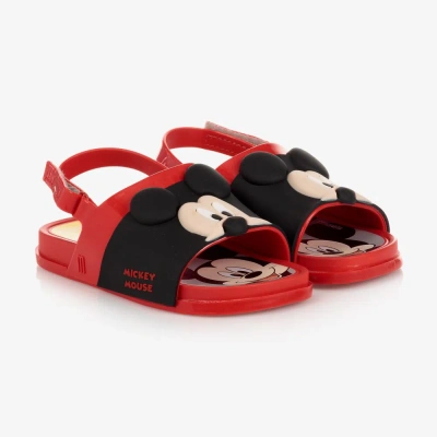 Mini Melissa Babies' Red Disney Jelly Sandals
