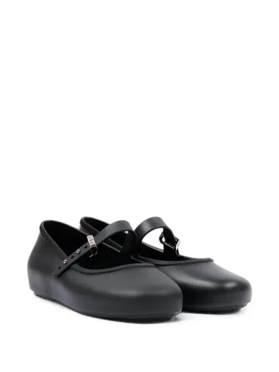 Mini Melissa Kids' Soft Ballerina Buckle-strap Ballet Flats In Black