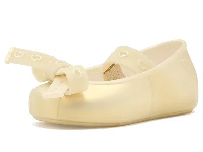 Mini Melissa Sophie Crush Baby (toddler/little Kid) Girls Shoes Pearly Beige : 6 Toddler M, Synthetic In Yellow