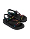 Mini Melissa Strip Mlover Sandals In Black