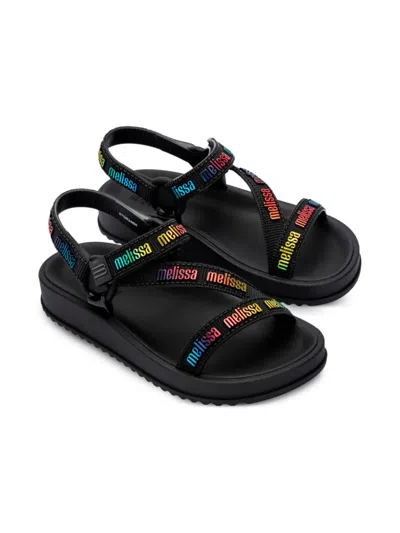 Mini Melissa Babies' Strip Mlover Sandals In Black