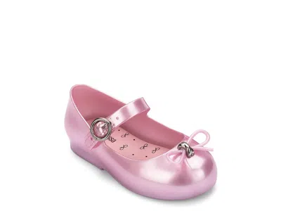 Mini Melissa Sweet Love Baby Mary Jane Flat Kids' In Pink Pearl