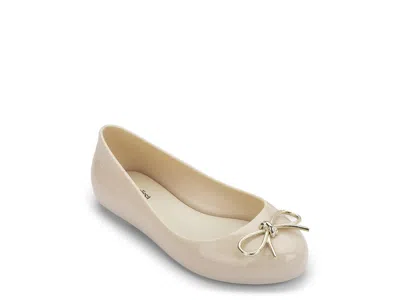 Mini Melissa Sweet Love Chrome Ballet Flat Kids' In Beige