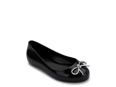 Mini Melissa Sweet Love Chrome Ballet Flat Kids' In Black