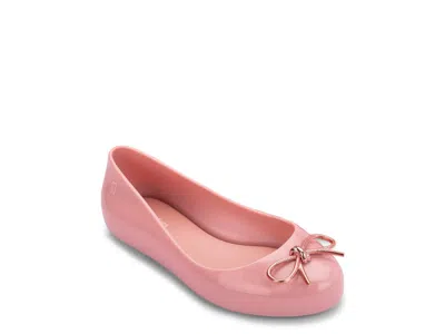 Mini Melissa Sweet Love Chrome Ballet Flat Kids' In Pink