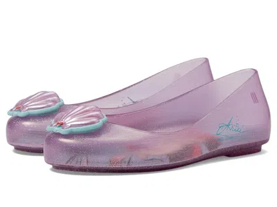 Mini Melissa Sweet Love + Disney Princess (little Kid/big Kid) Girl's Shoes Pink/little Mermaid : 12 Little Kid M In Multi