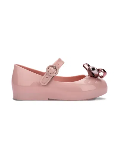 Mini Melissa Babies' Sweet Love Glam Ballerinas In Pink