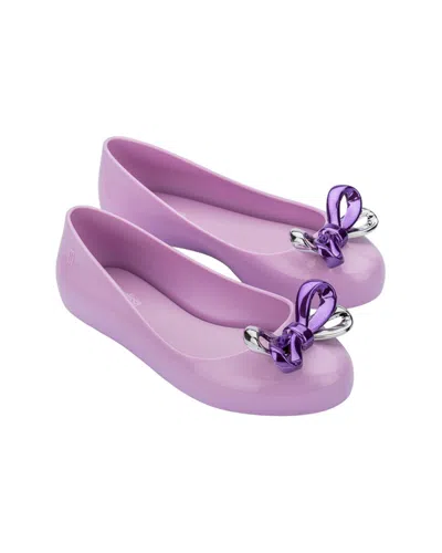 Mini Melissa Sweet Love Glam Kids Ballerina Flat In Multi