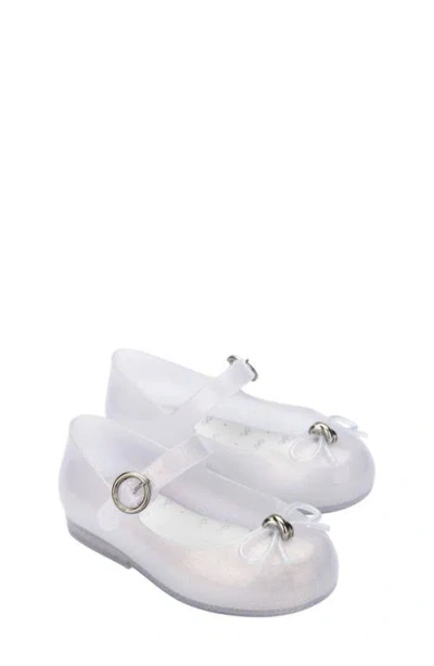 Mini Melissa Kids'  Sweet Mary Jane Flat In Holographic Glass