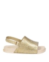 Mini Melissa Toddler Girl Sandals Gold Size 10c Pvc - Polyvinyl Chloride In Gold