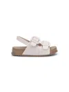 Mini Melissa Two-strap Buckled Sandals In White