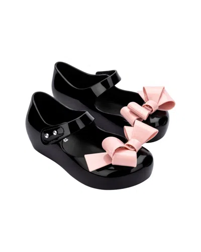 Mini Melissa Ultra Girl Classy Baby Ballerina Flat In Black