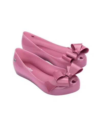 Mini Melissa Ultra Girl Classy Kids Ballerina Flat In Purple