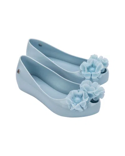 Mini Melissa Ultra Girl Springtime Kids Ballerina Flat In Blue