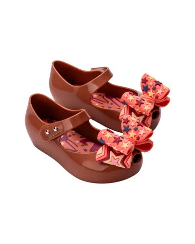 Mini Melissa Ultra Girl Wonderland Baby Ballerina Flat In Brown