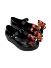 Mini Melissa Ultragirl Classic Bow Ballerinas In Black