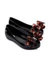Shop Mini Melissa Ultragirl Classic Bow Ballet Flats In Black