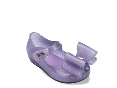 Mini Melissa Ultragirl Classic Bow Jelly Flat Kids' In Purple