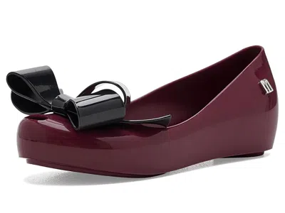 Mini Melissa Ultragirl Classy (little Kid/big Kid) Girl's Shoes Burgundy/black: 4 Big Kid M, Synthetic