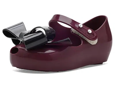 Mini Melissa Ultragirl Classy (toddler/little Kid) Girl's Shoes Burgundy/black: 8 Toddler M, Synthetic